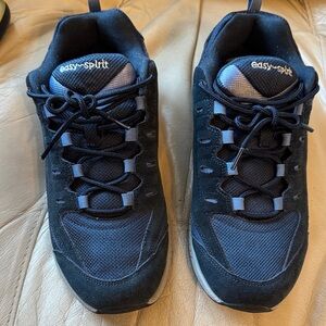 Easy Spirit Black and Navy Lace-Up Walking Shoes